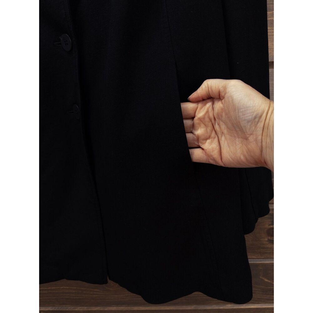 Eileen Fisher Woman Blazer Black 3X Stretch Plus Size Career Workwear Travel - Picture 6 of 9